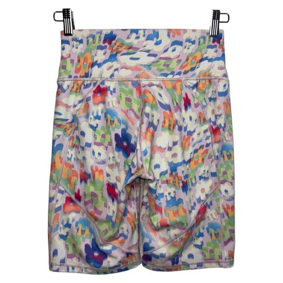 Fabletics Bike Shorts Women's Small Powerhold High-Waist 9'' New Wave Floral - Picture 4 of 16